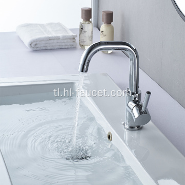 Chrome plated deck mount brass kitchen sink faucets.